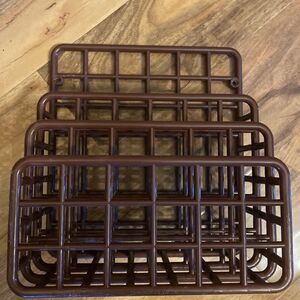 Vtg 1983 YAFFA Brown Organizer Shelf Mini Catch All Wall Mount or Freestand